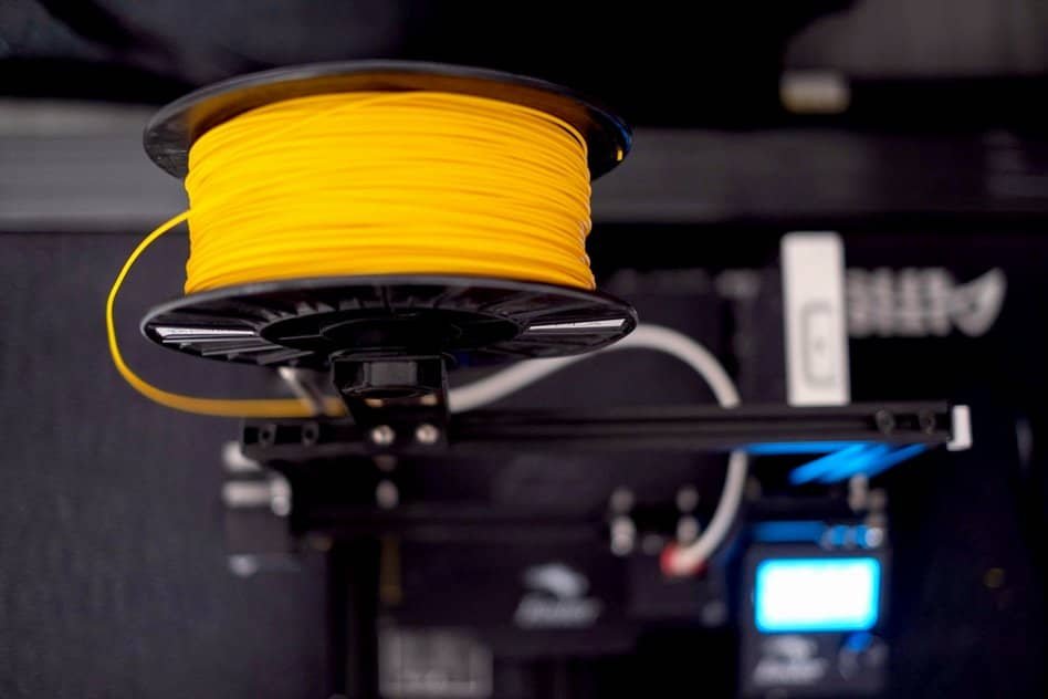 3d printer yellow filament spool