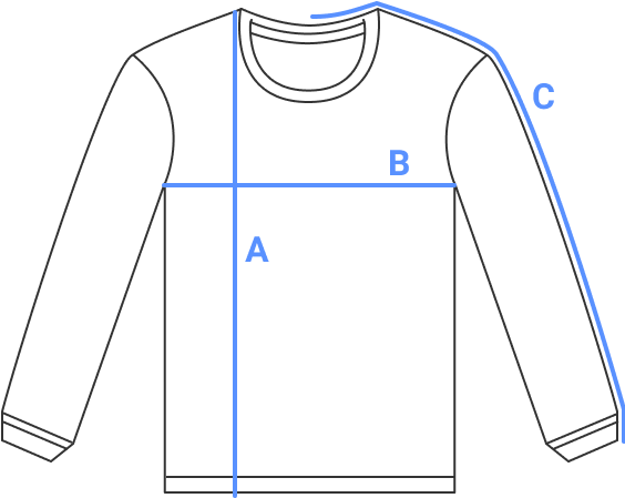 sweatshirt measuring guide