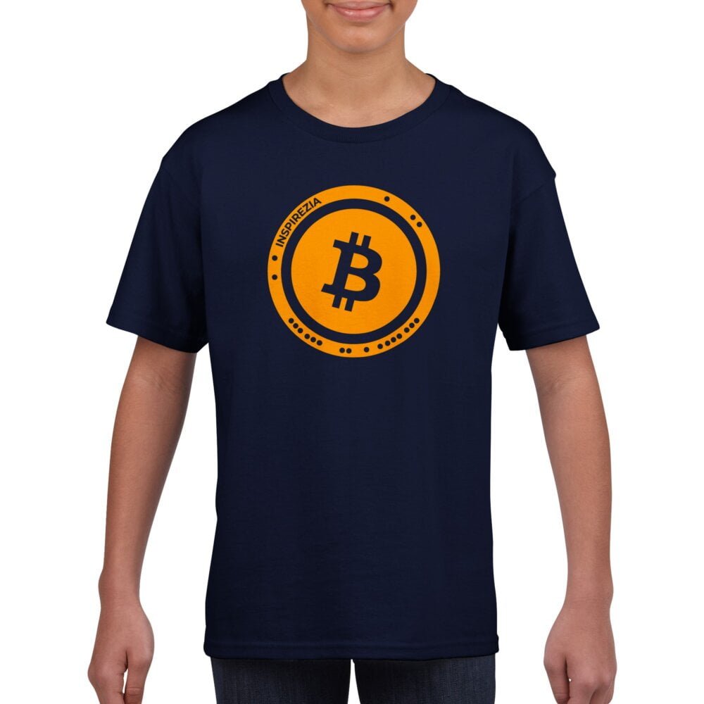 Bitcoin logo kids t shirt INSPIREZIA