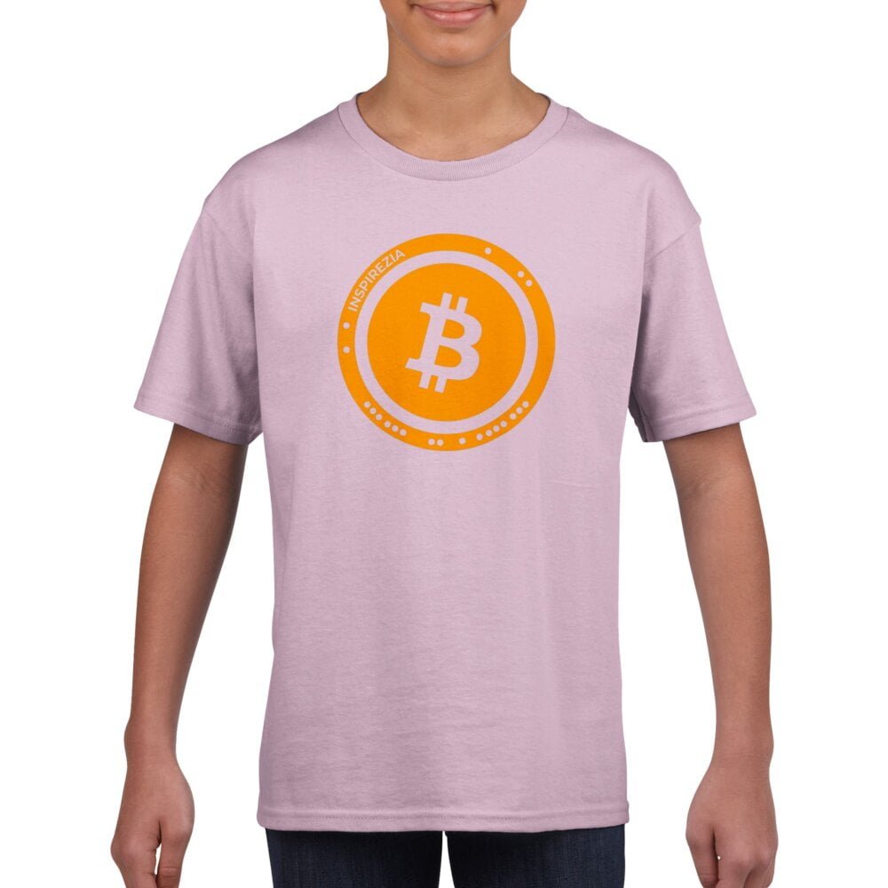 Bitcoin logo kids t shirt INSPIREZIA