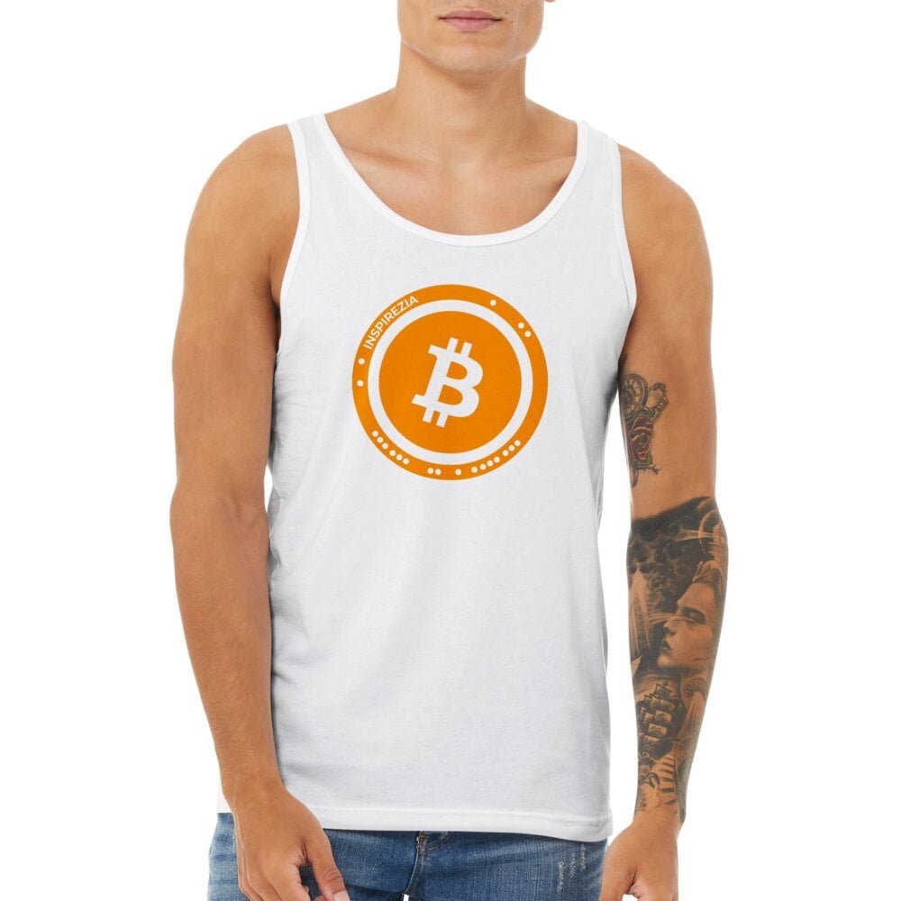 Bitcoin logo tank top premium INSPIREZIA