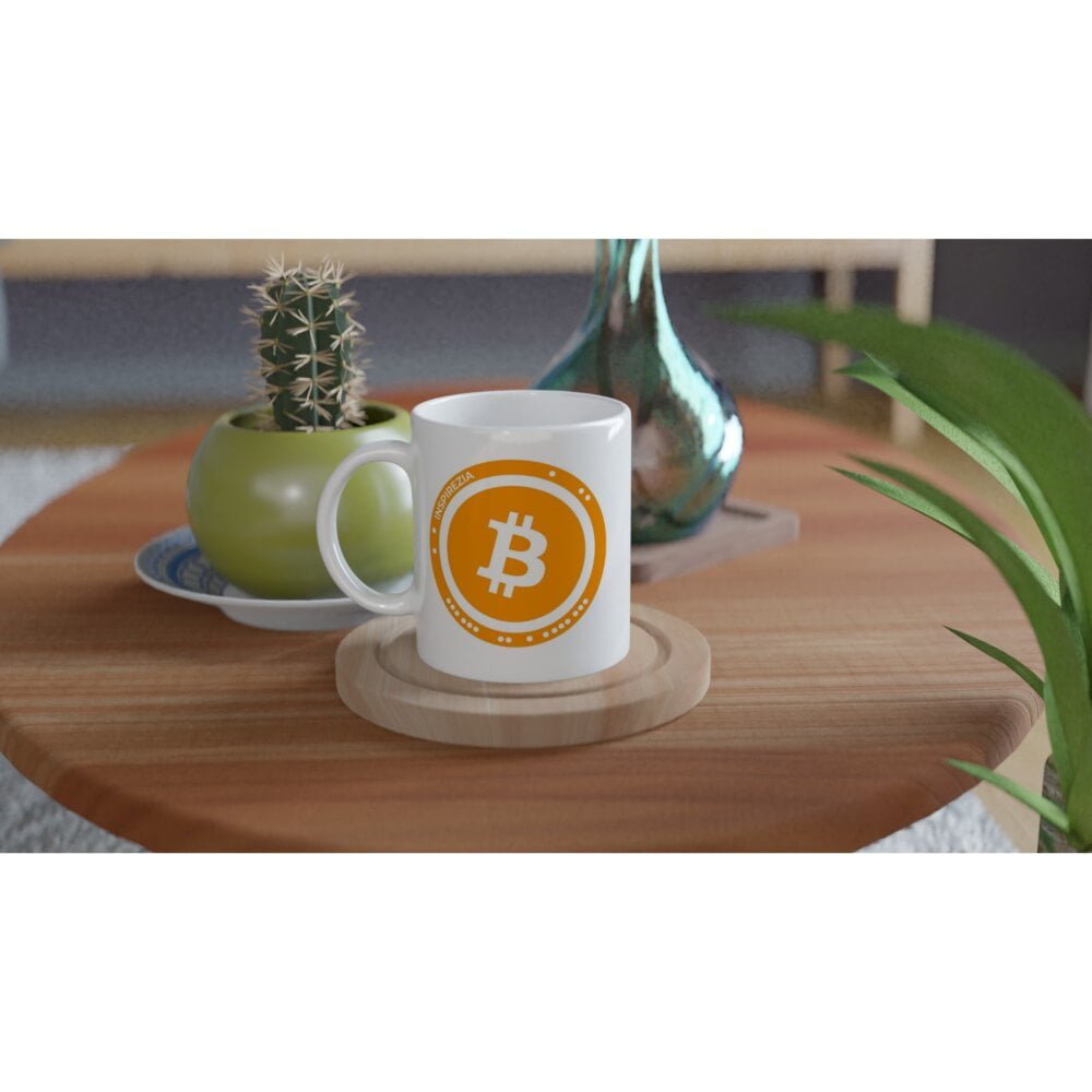 Bitcoin logo mug INSPIREZIA