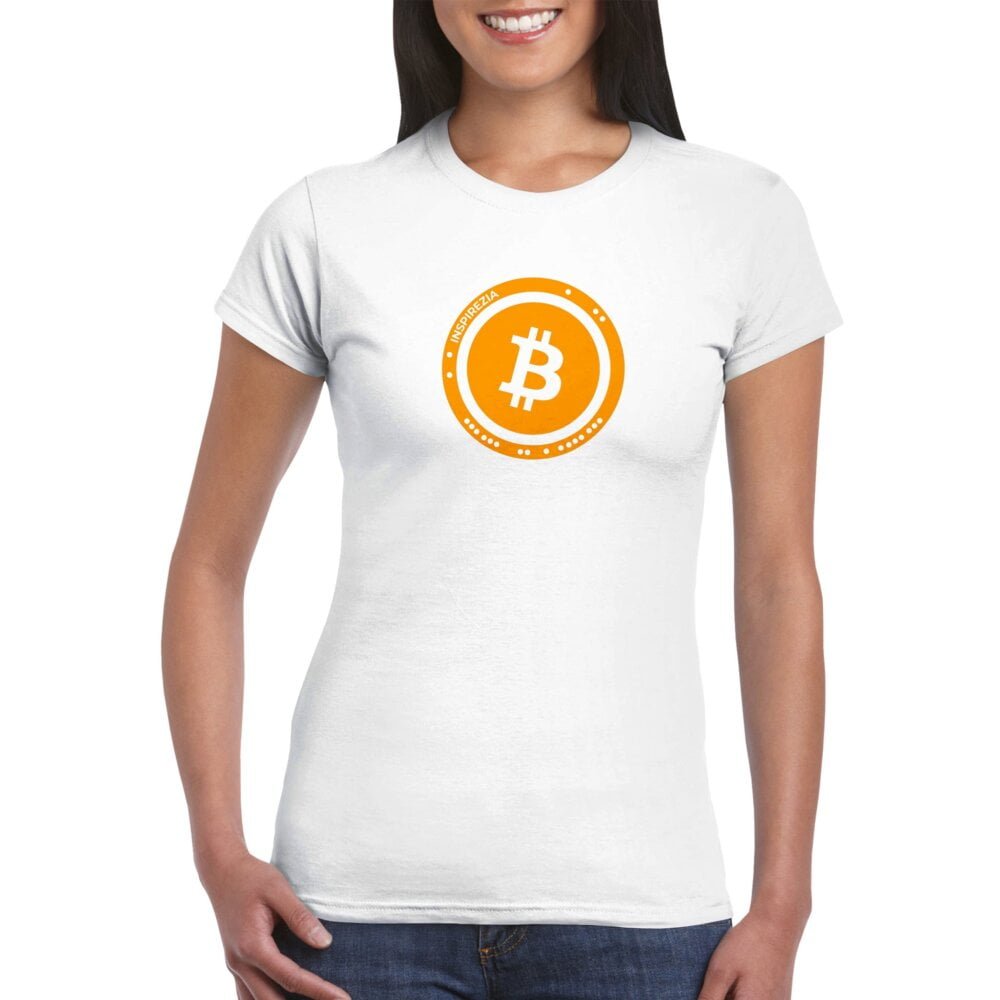 Bitcoin logo women's t shirt INSPIREZIA