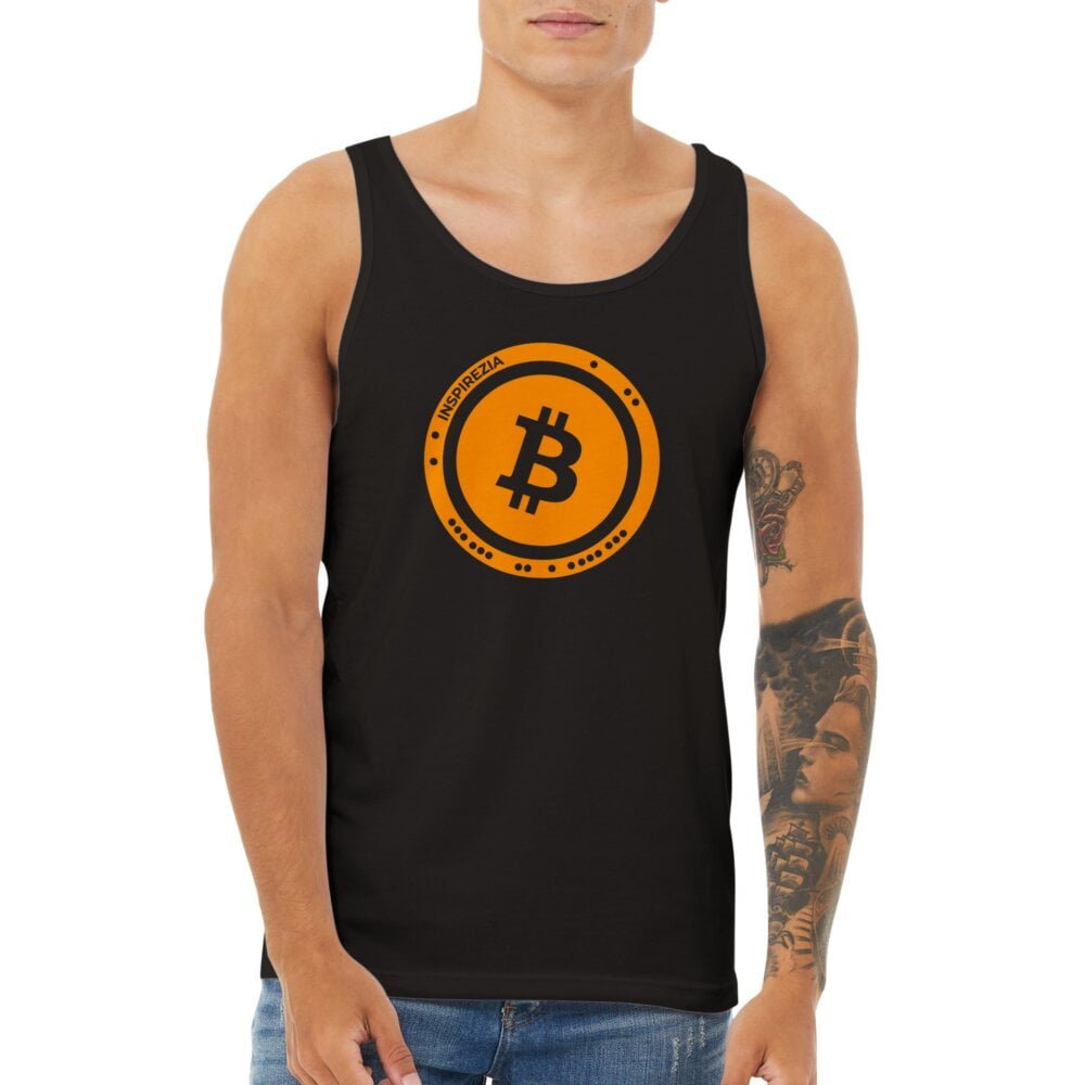 Bitcoin logo tank top premium INSPIREZIA