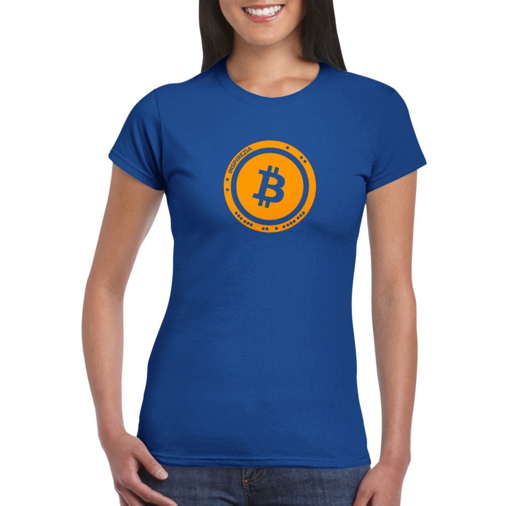 Bitcoin logo women's t shirt INSPIREZIA