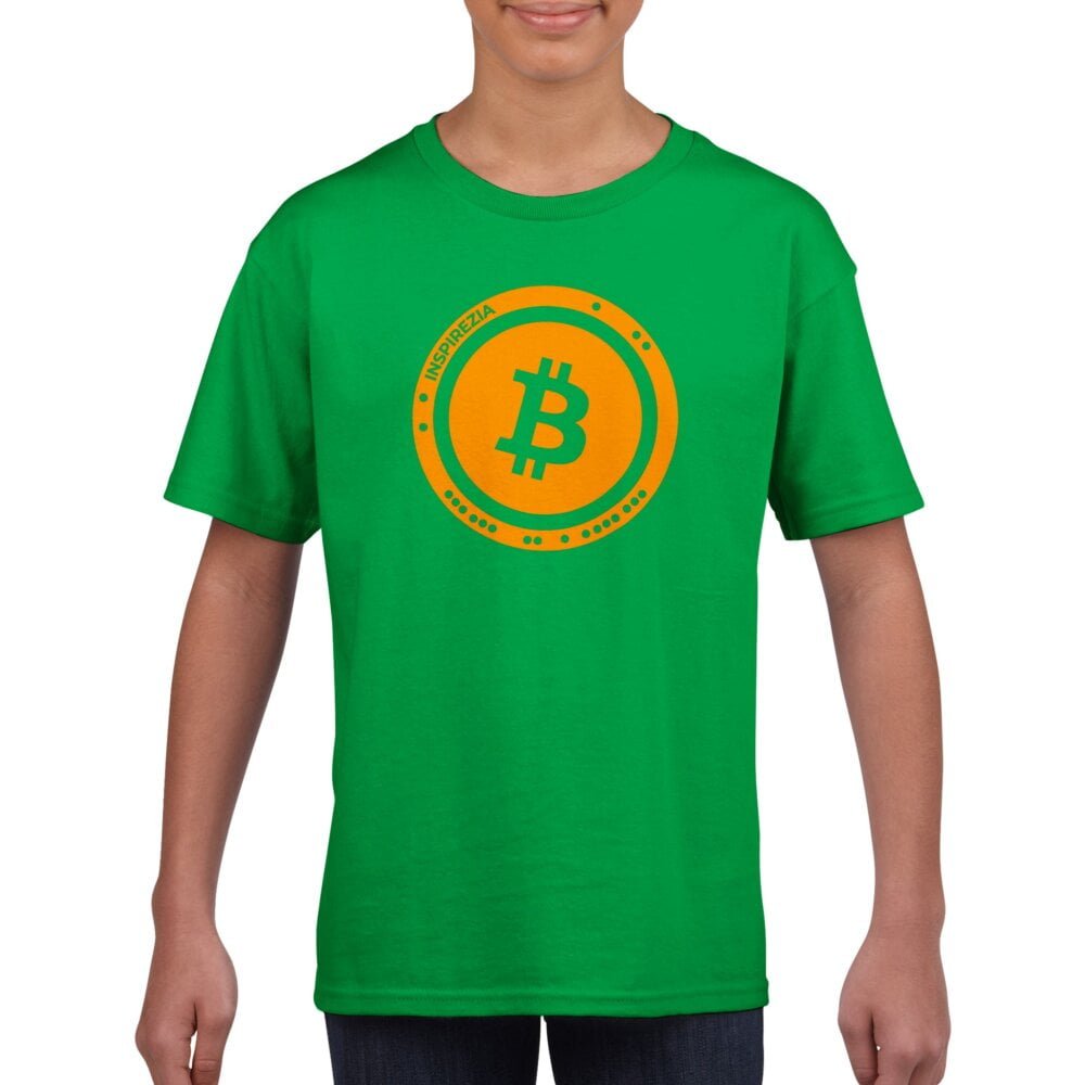 Bitcoin logo kids t shirt INSPIREZIA