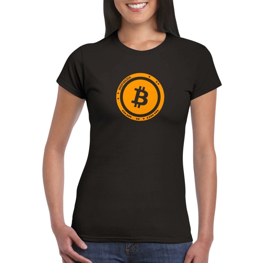 Bitcoin logo women's t shirt INSPIREZIA