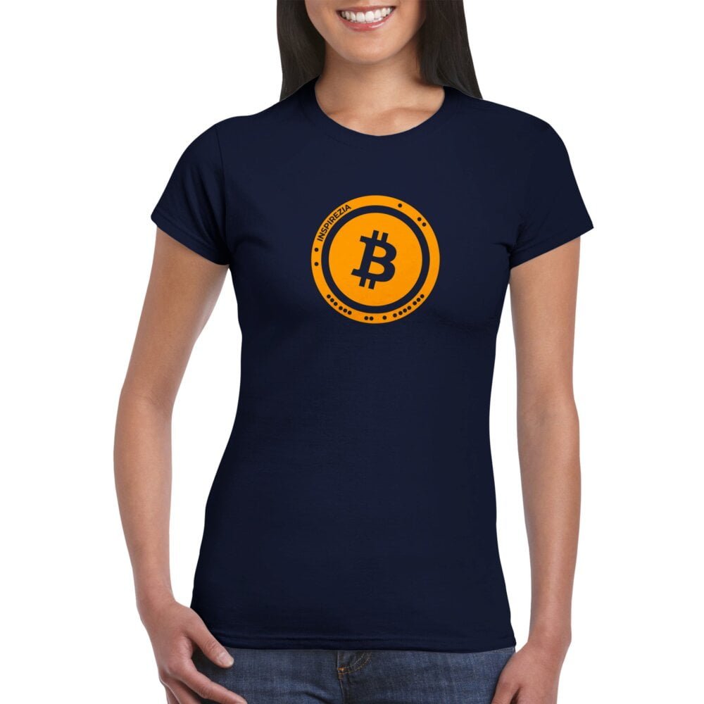 Bitcoin logo women's t shirt INSPIREZIA