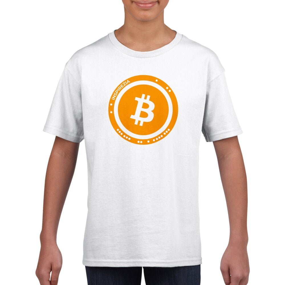 Bitcoin logo kids t shirt INSPIREZIA