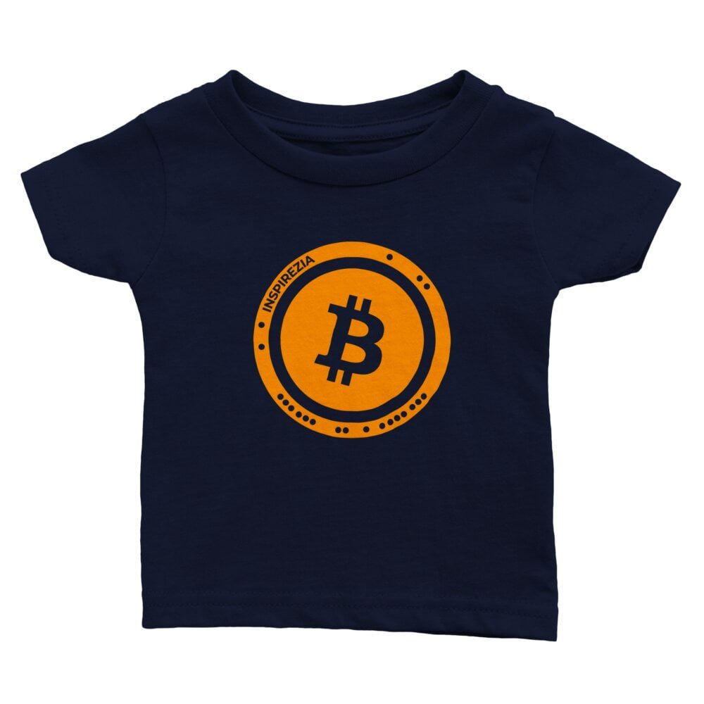 Bitcoin logo baby t shirt INSPIREZIA