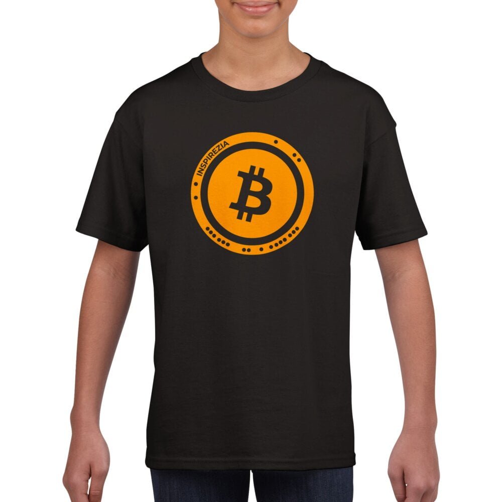 Bitcoin logo kids t shirt INSPIREZIA