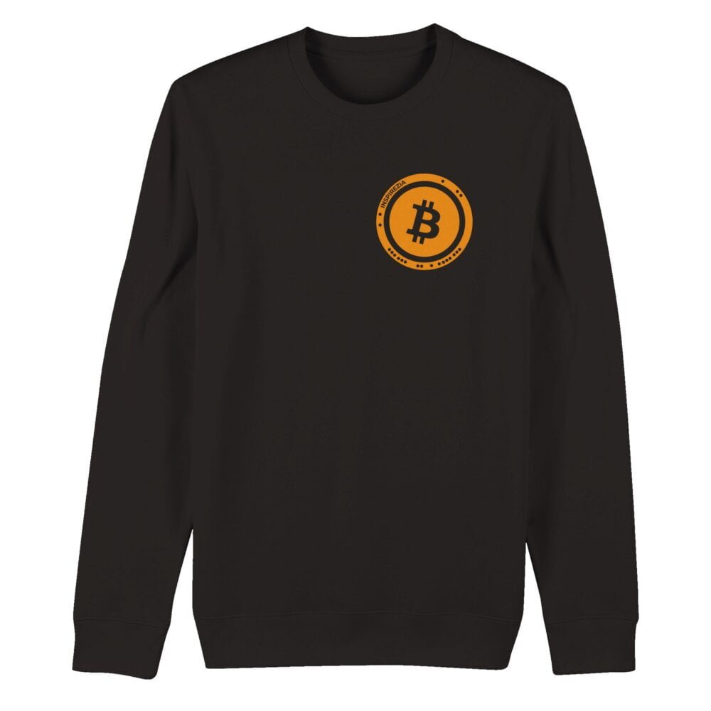 Bitcoin logo eco friendly sweatshirt INSPIREZIA