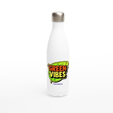 Green vibes water bottle INSPIREZIA