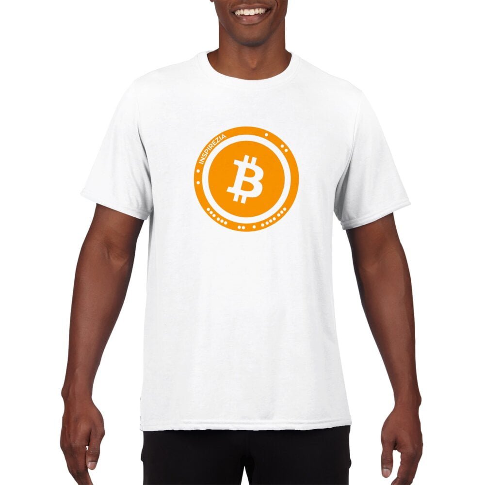 Bitcoin logo sports t shirt INSPIREZIA