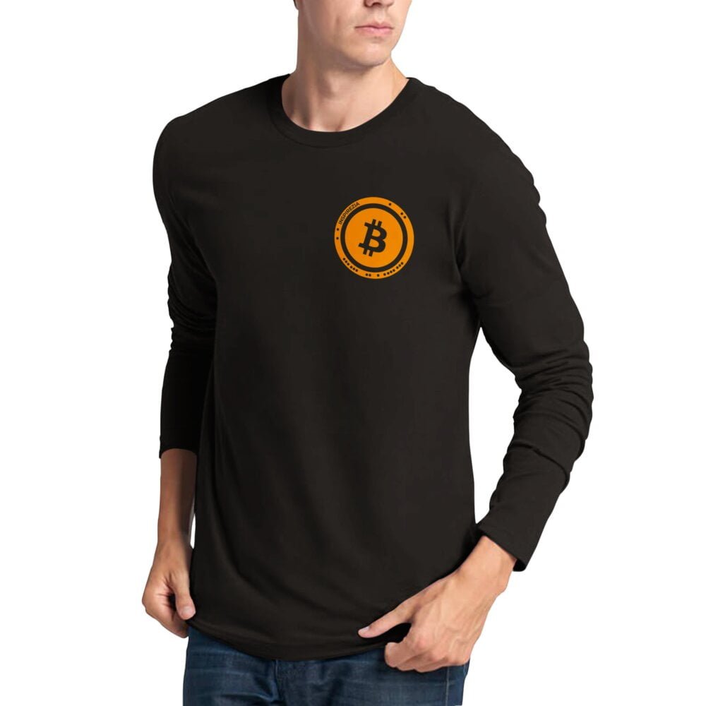 Bitcoin logo long sleeve shirt INSPIREZIA