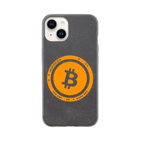 Bitcoin logo eco friendly phone case recycled INSPIREZIA