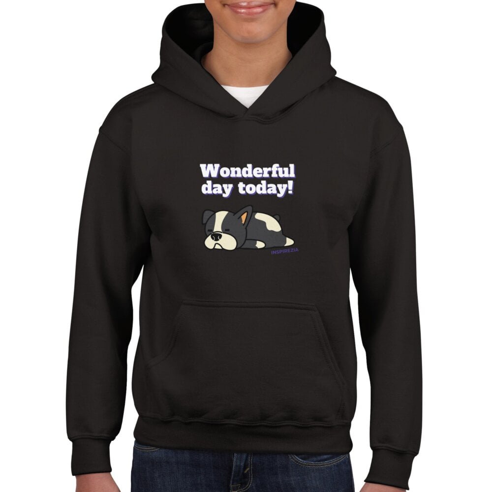 Wonderful day dog kids hoodie INSPIREZIA