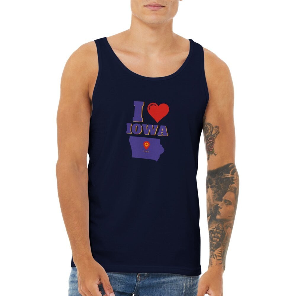 I love Iowa tank top premium INSPIREZIA