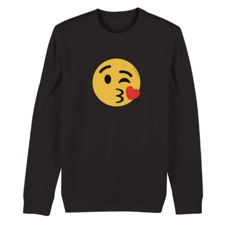 Kiss emoji eco friendly sweatshirt INSPIREZIA