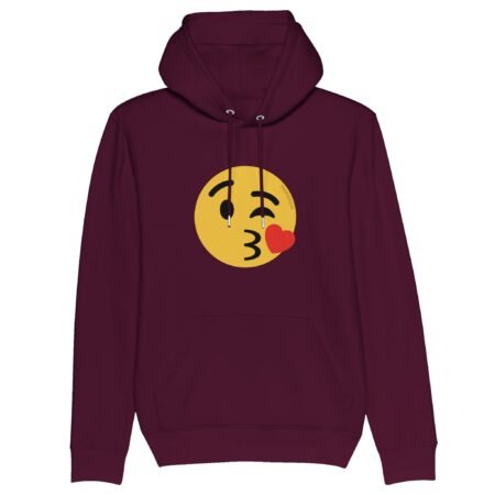 Kiss emoji eco friendly hoodie INSPIREZIA