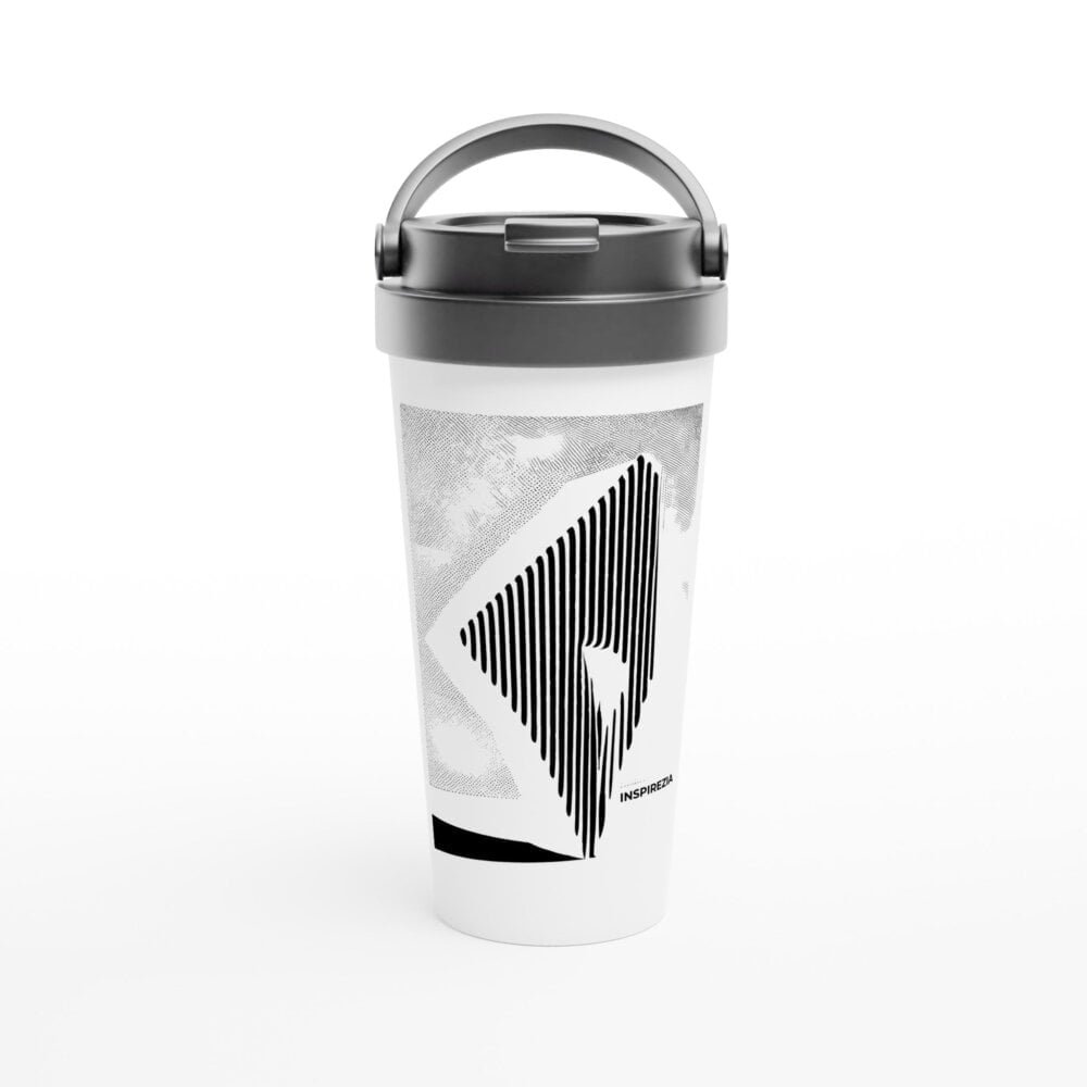 Optical illusion art travel mug INSPIREZIA