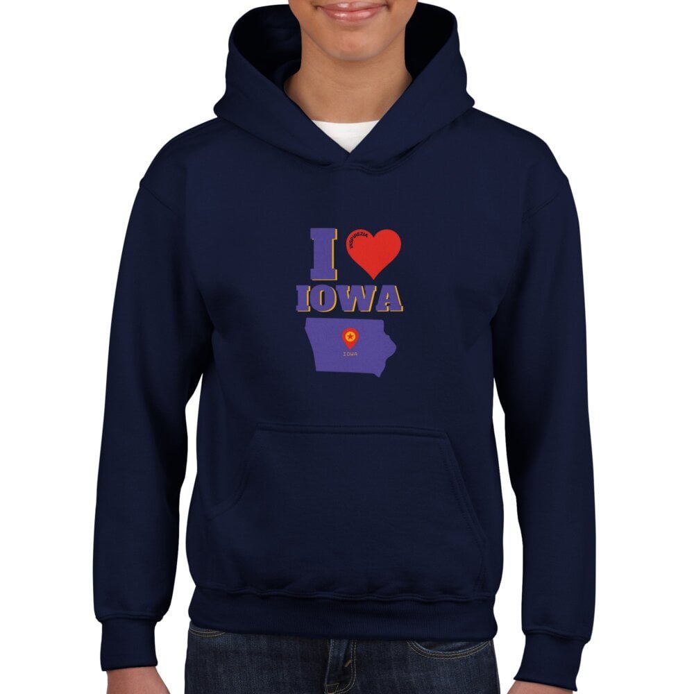 I love Iowa kids hoodie INSPIREZIA