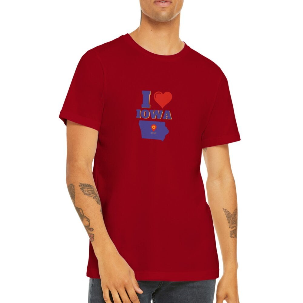 I love Iowa t shirt premium INSPIREZIA