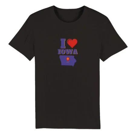 I love Iowa eco friendly t shirt INSPIREZIA