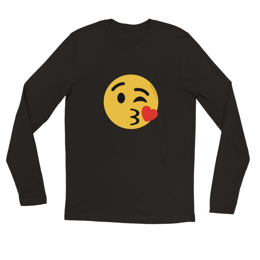 Kiss emoji long sleeve shirt premium INSPIREZIA