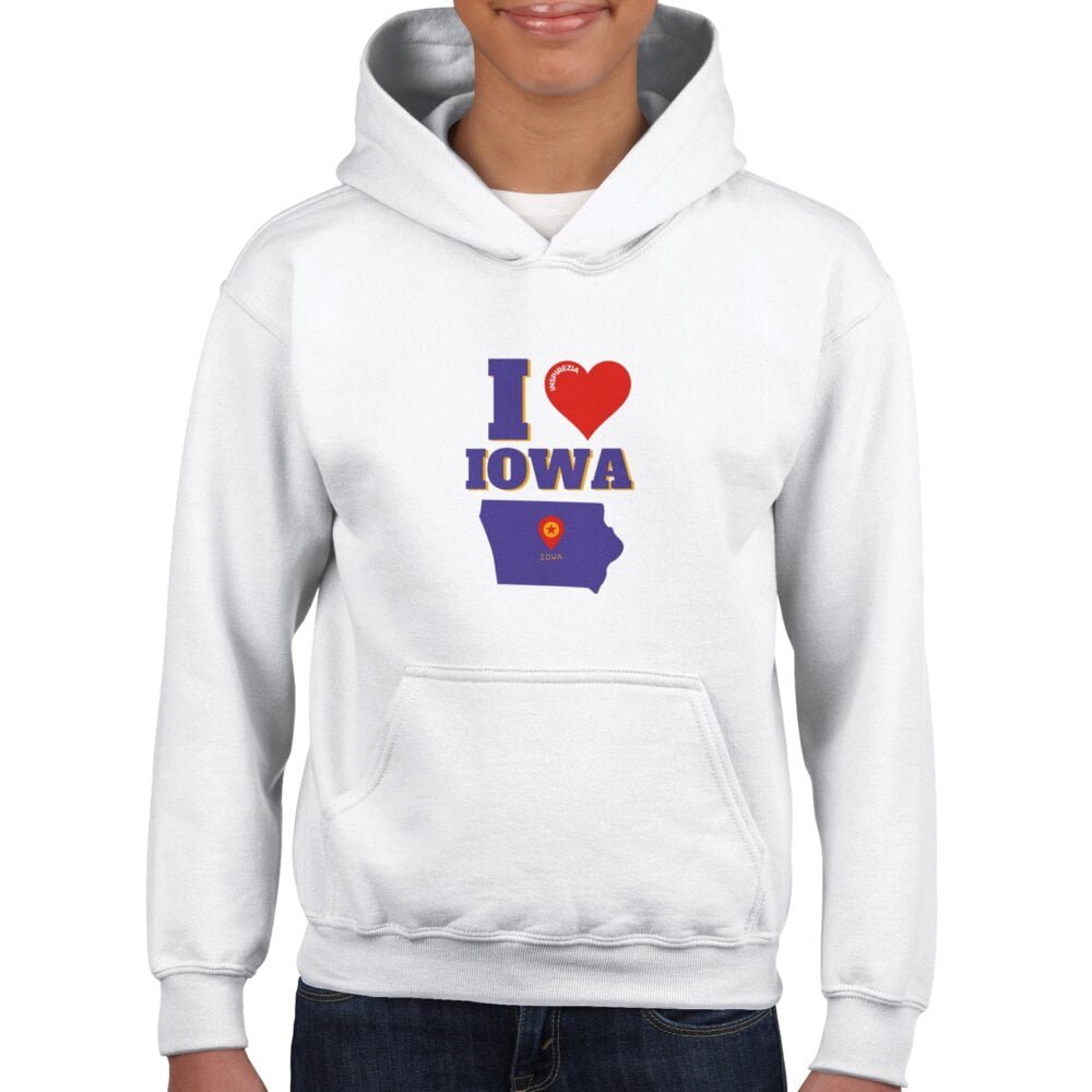 I love Iowa kids hoodie INSPIREZIA