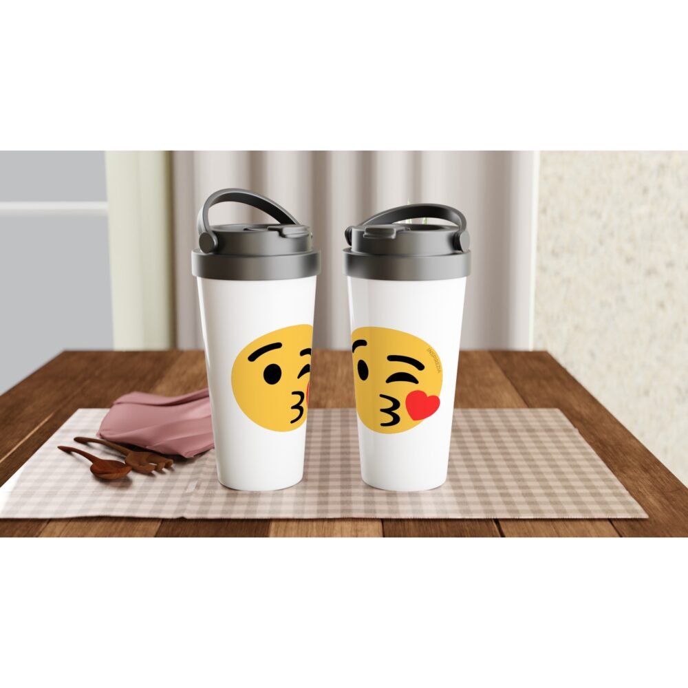 Kiss emoji travel mug INSPIREZIA