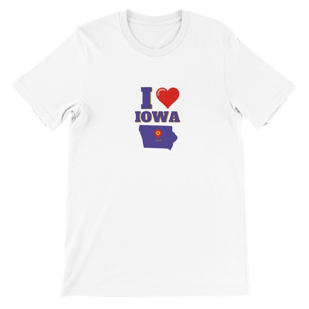 I love Iowa t shirt premium INSPIREZIA