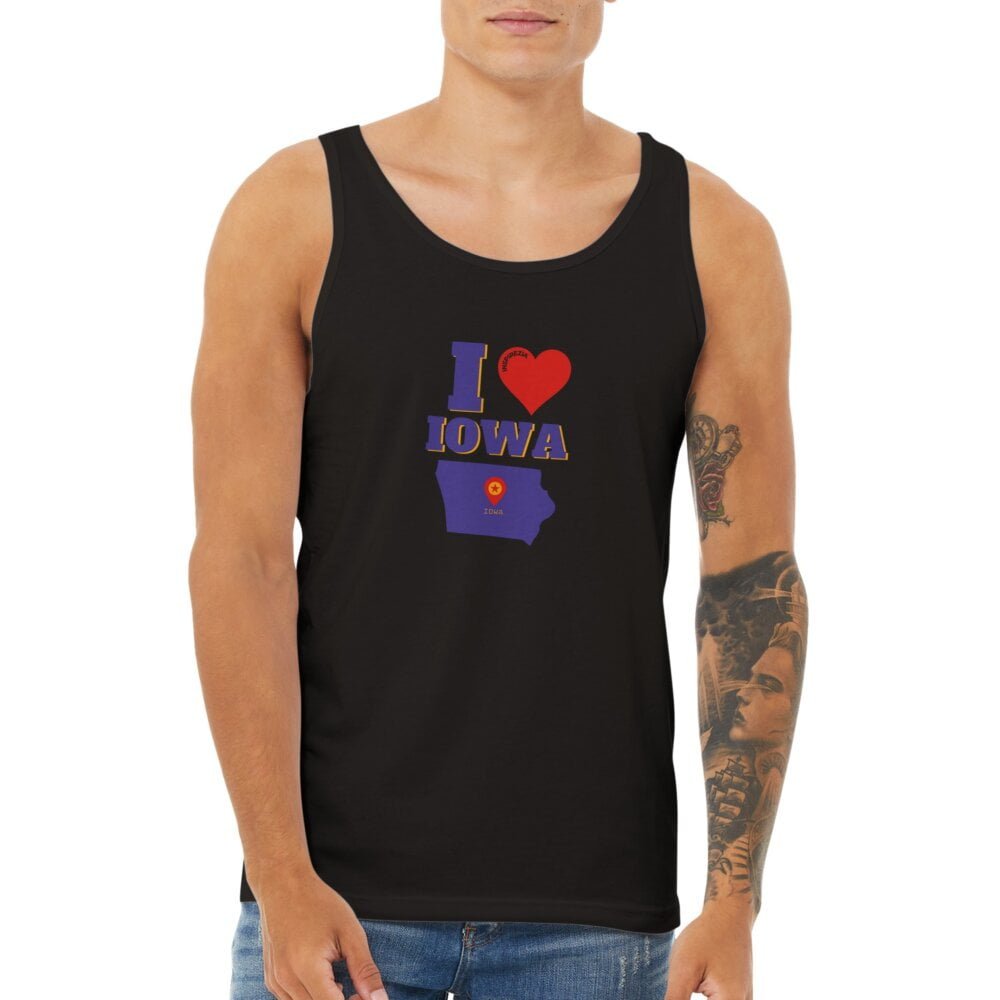 I love Iowa tank top premium INSPIREZIA