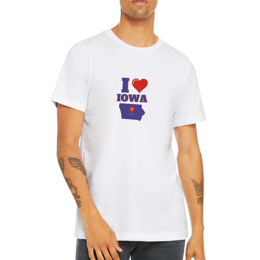 I love Iowa t shirt premium INSPIREZIA