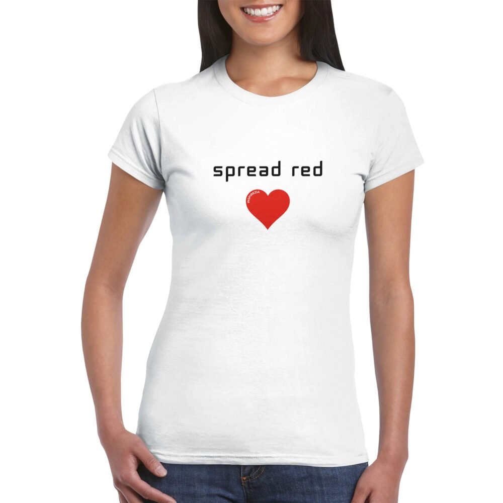 Spread red women's t shirt INSPIREZIA