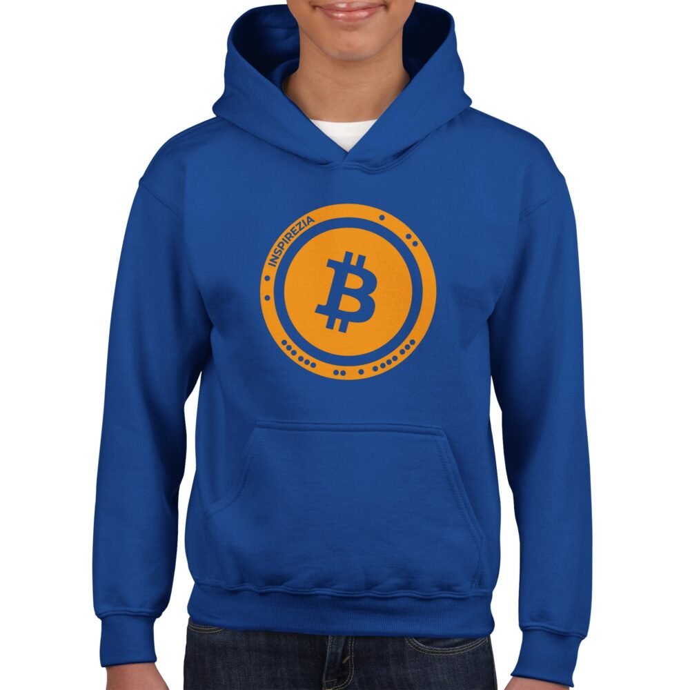 Bitcoin logo kids hoodie INSPIREZIA