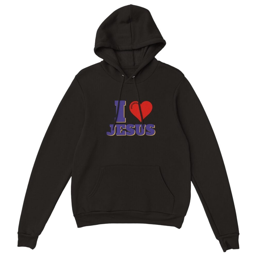 I love Jesus hoodie premium INSPIREZIA