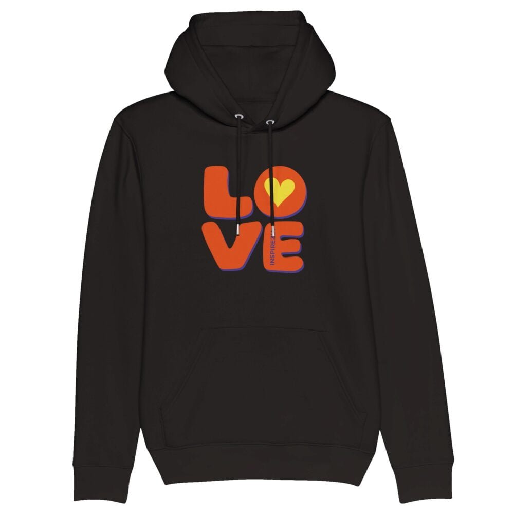 Love eco friendly hoodie INSPIREZIA