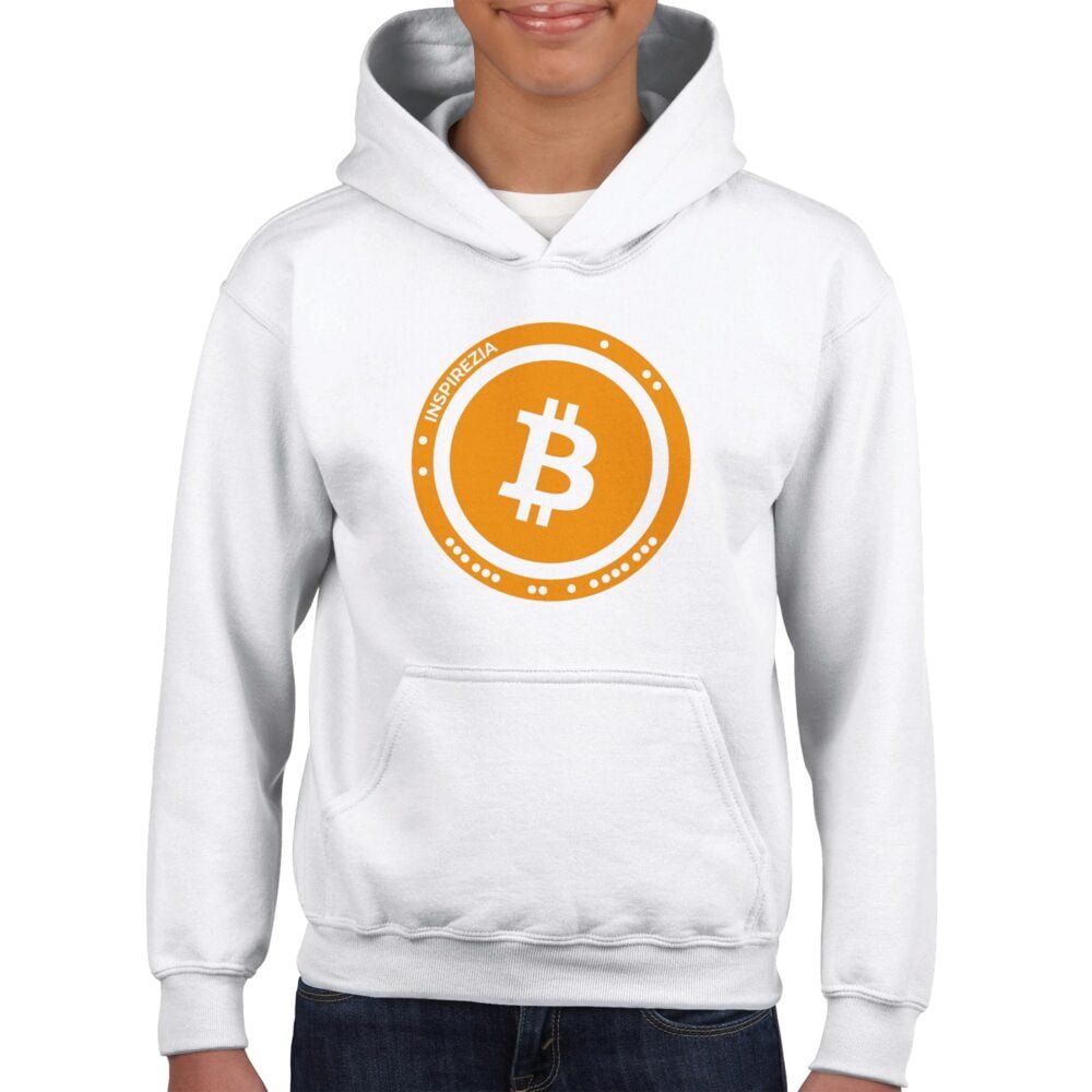 Bitcoin logo kids hoodie INSPIREZIA