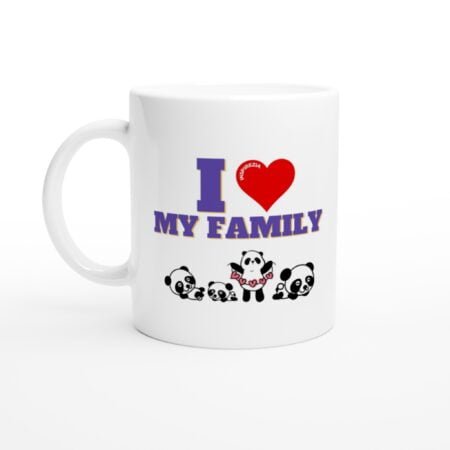 Panda mug i love my family INSPIREZIA