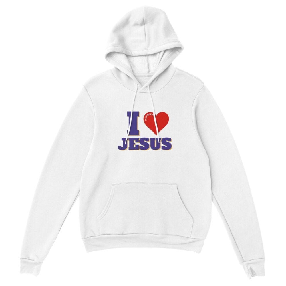 I love Jesus hoodie premium INSPIREZIA