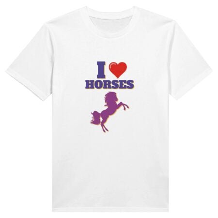 I love horses eco friendly t shirt INSPIREZIA