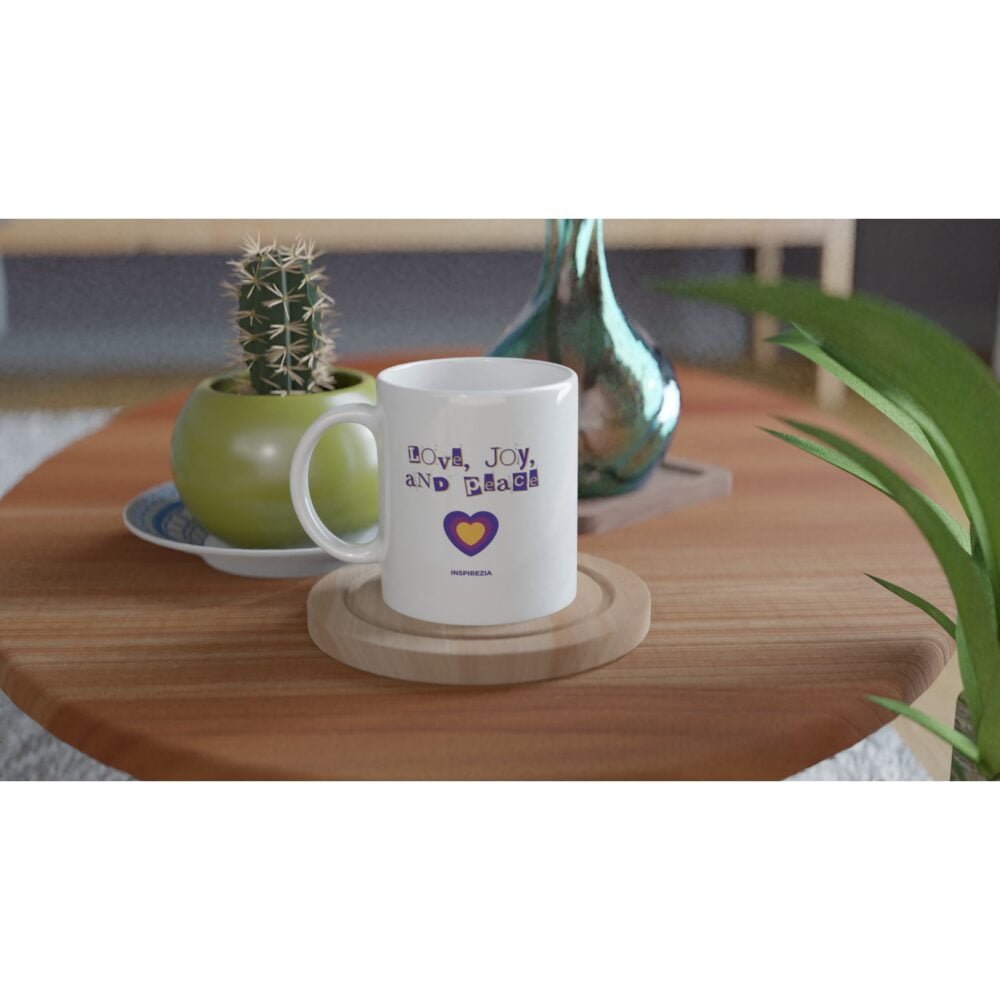 Love, joy, and peace mug INSPIREZIA