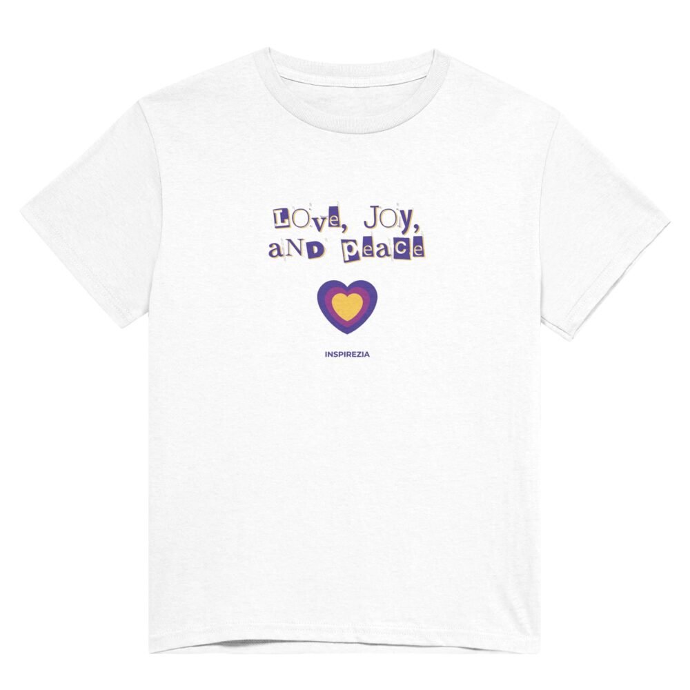 Love, joy, and peace t shirt INSPIREZIA