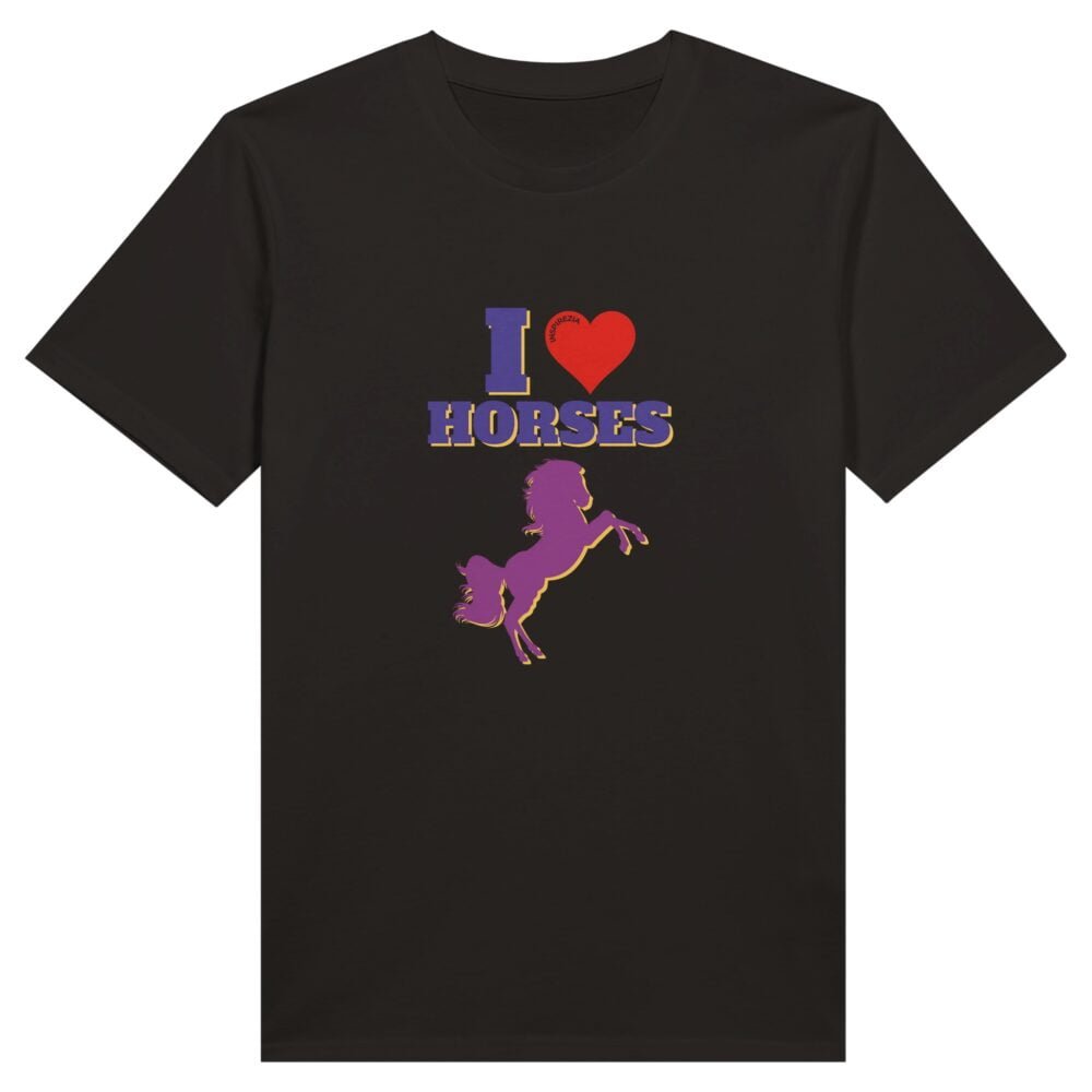 I love horses eco friendly t shirt INSPIREZIA