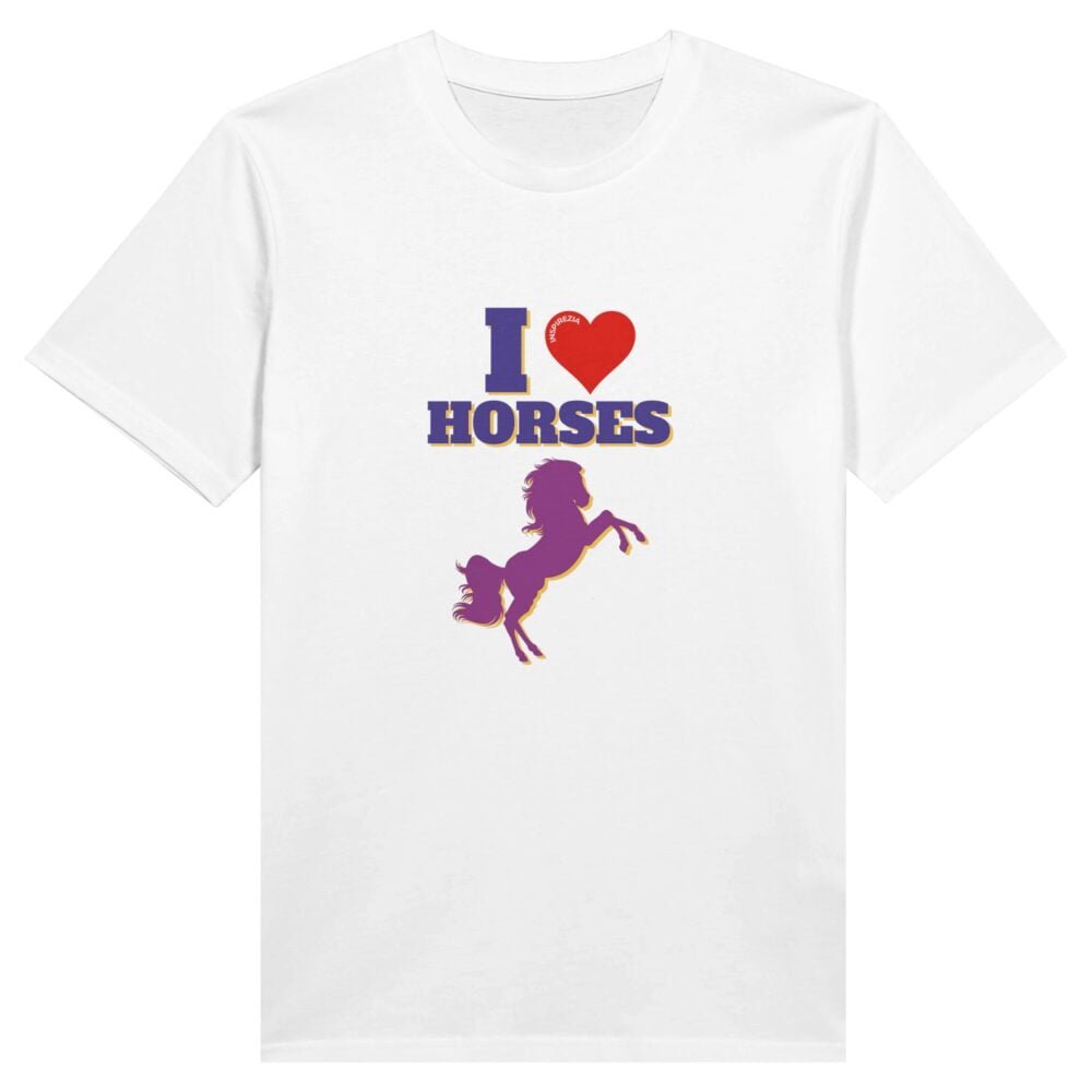 I love horses eco friendly t shirt INSPIREZIA