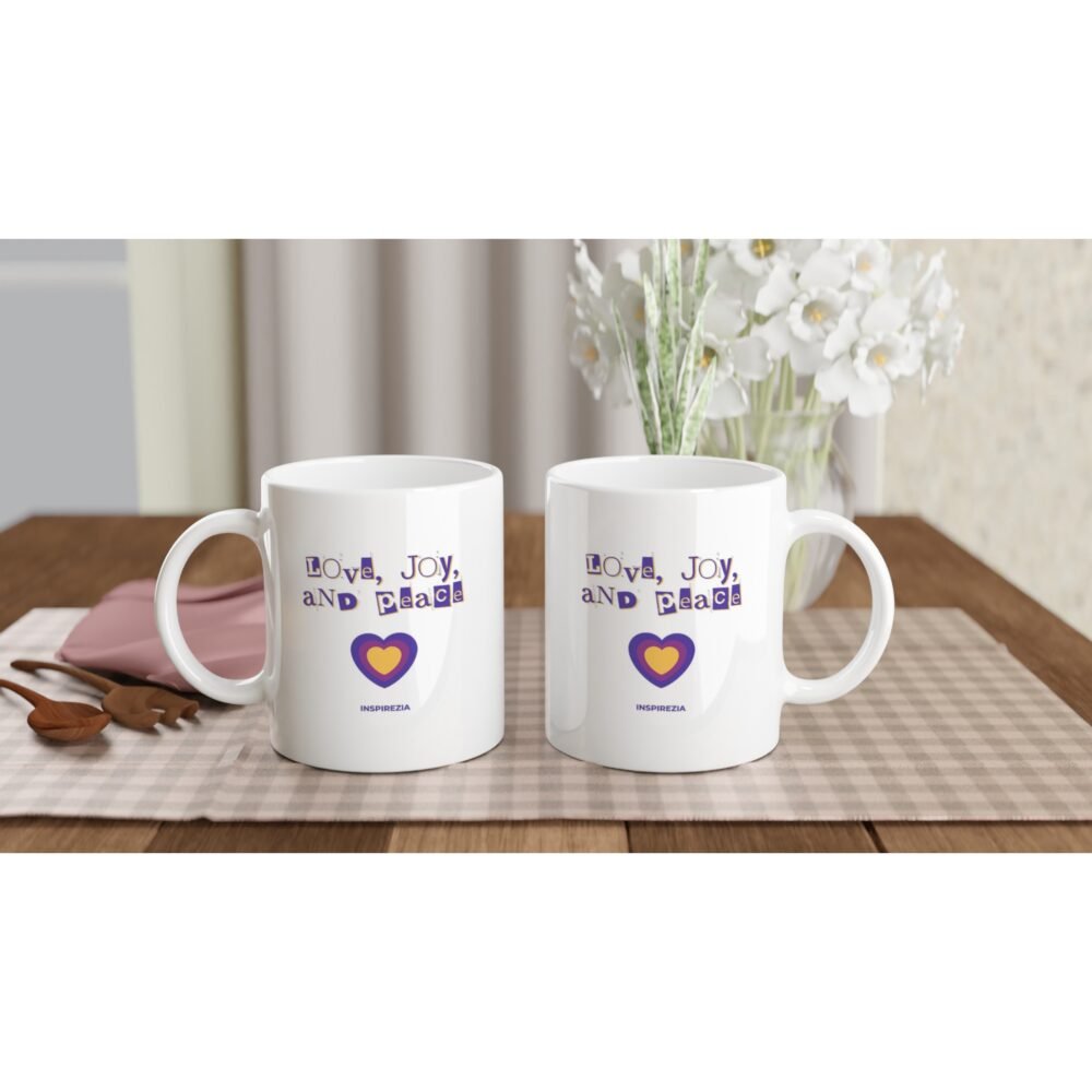 Love, joy, and peace mug INSPIREZIA