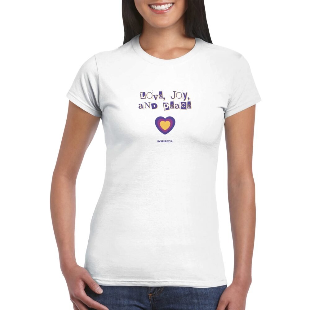 Love, joy, and peace women’s t shirt INSPIREZIA