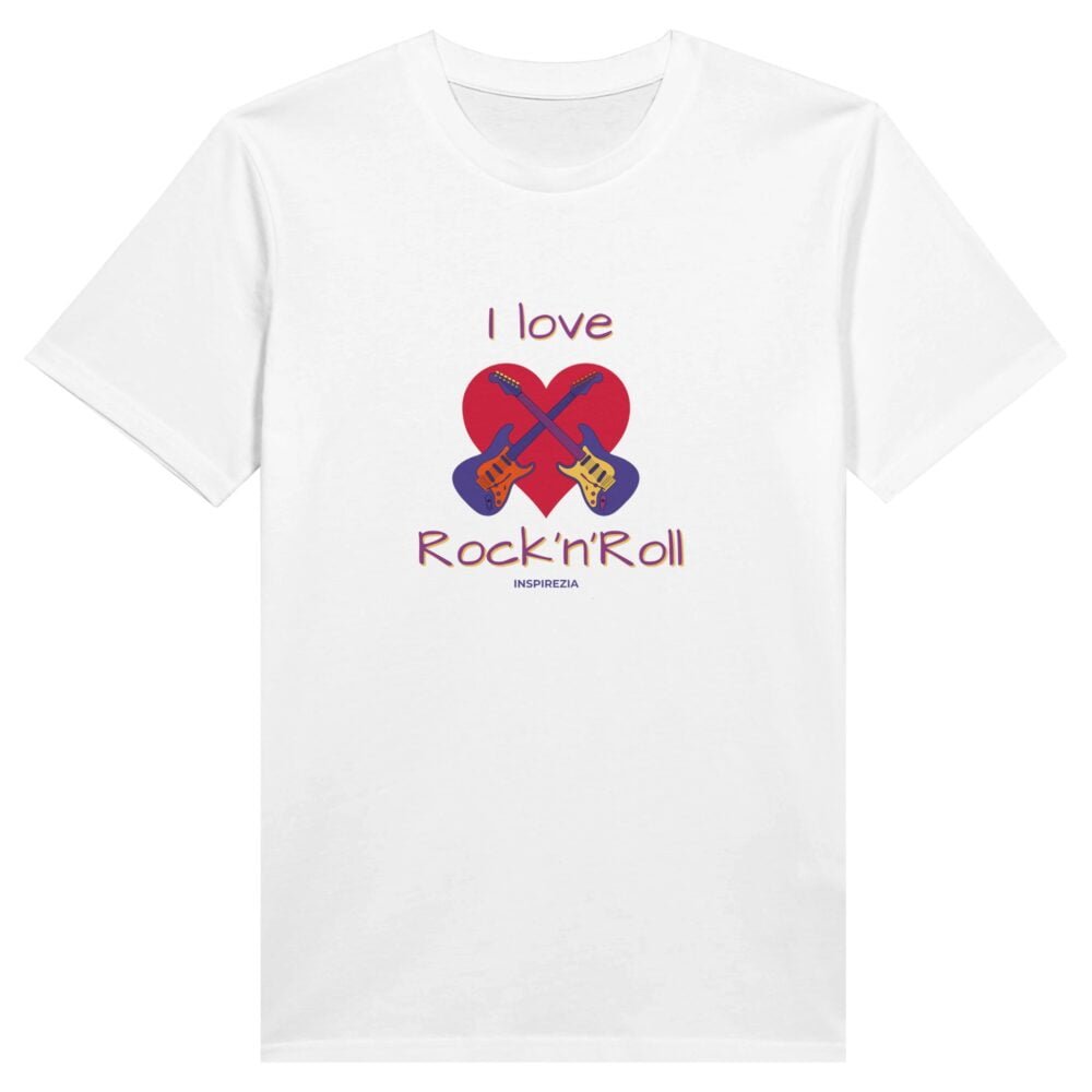 I love rock n roll eco friendly t shirt INSPIREZIA