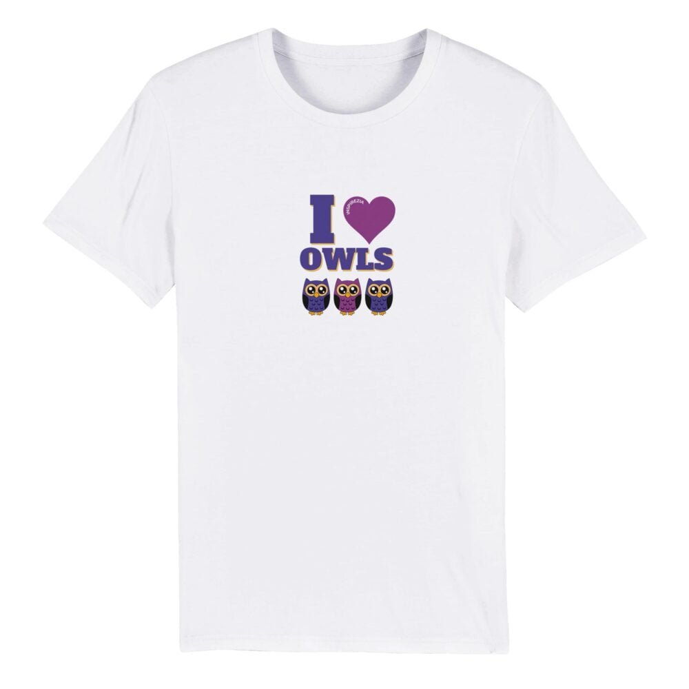 I love owls eco friendly t shirt INSPIREZIA